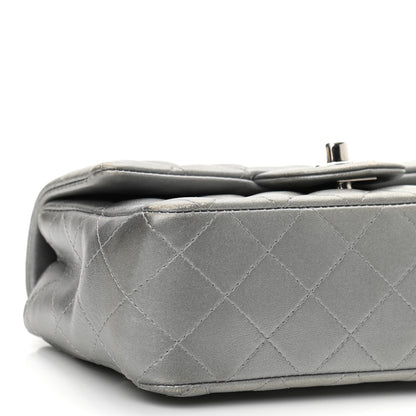 Chanel Metallic Lambskin Quilted Mini Rectangular Flap Silver 9 of 14