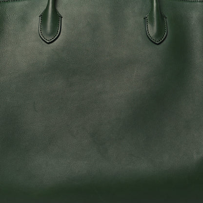 The Row Polished Saddle Calfskin Marlo Tote Bag Moss 7 of 9