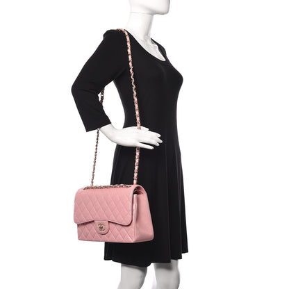 Chanel Iridescent Caviar Quilted Jumbo Double Flap Rose Pink 2 of 11