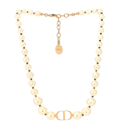 Christian Dior Pearl 30 Montaigne Choker Necklace Gold 3 of 5
