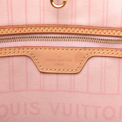 Louis Vuitton Damier Azur Neo Neverfull MM Rose Ballerine 8 of 11