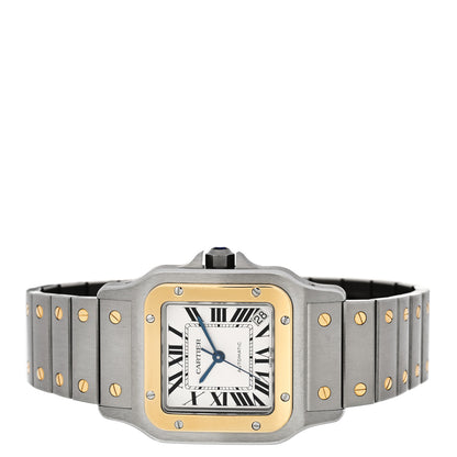 Cartier Stainless Steel 18K Yellow Gold 32mm Santos De Cartier Galbee Automatic Watch 2 of 5
