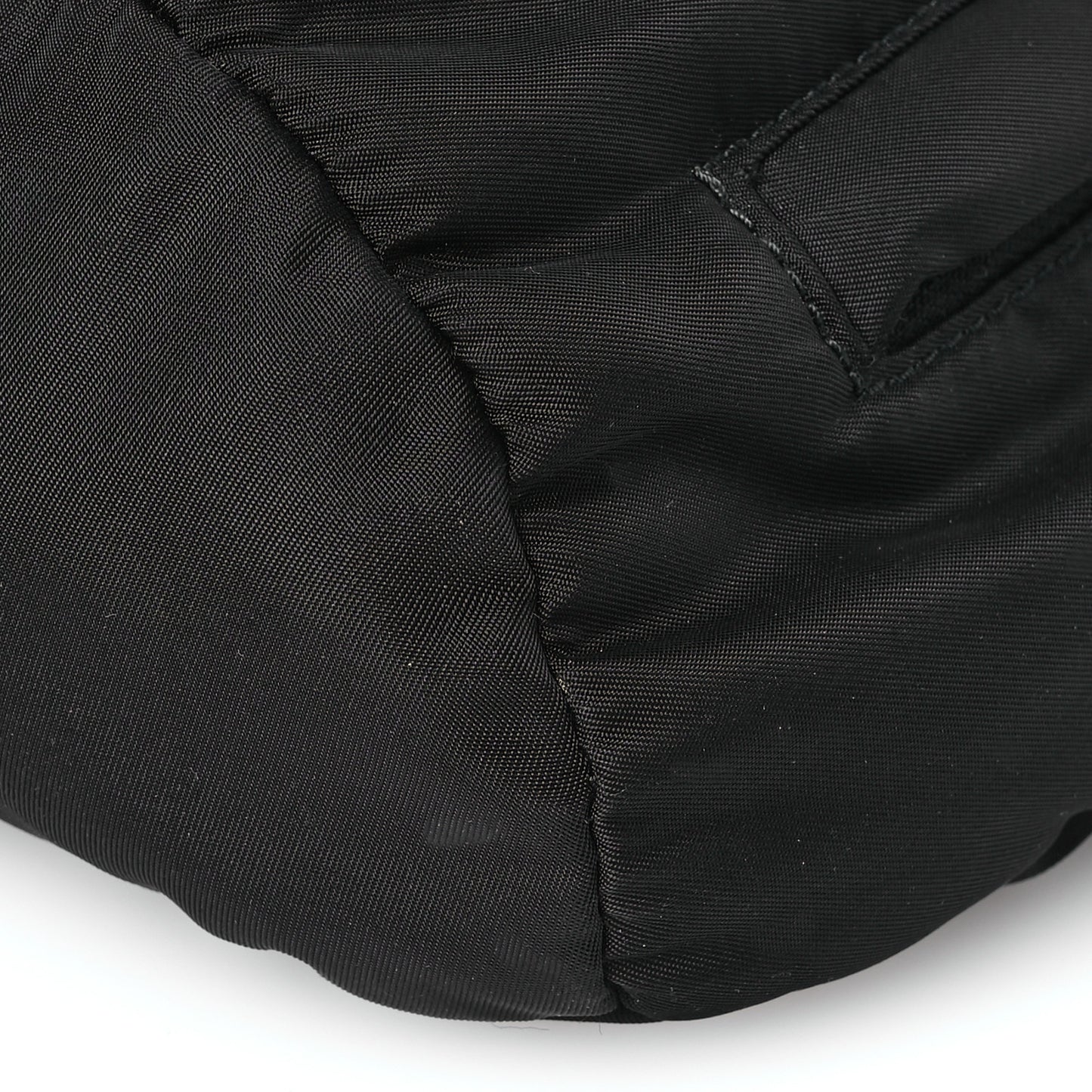 Re-Nylon Vitello Metal Triangle Logo Sling Backpack Black