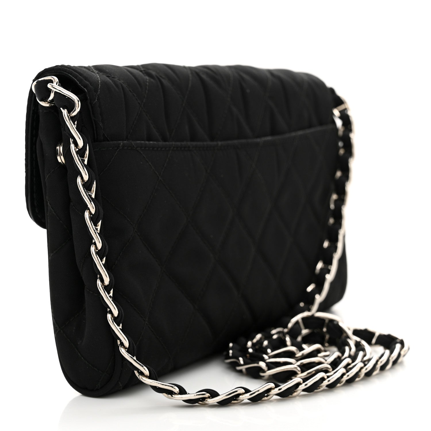 Prada Nylon Tessuto Impuntu Quilted Flap Crossbody Black 3 of 11