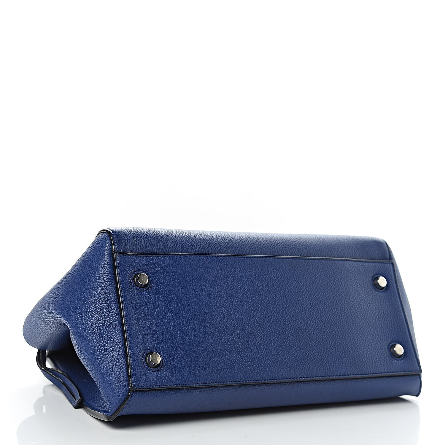 Celine Drummed Calfskin Small Edge Shoulder Bag Indigo 4 of 14