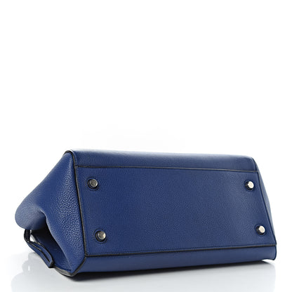 Celine Drummed Calfskin Small Edge Shoulder Bag Indigo 4 of 14