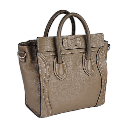 Celine Drummed Calfskin Nano Luggage Souris 3 of 7