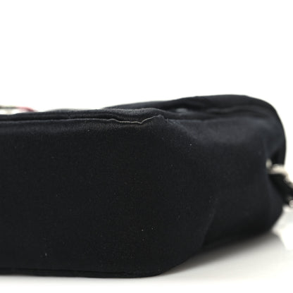 Chanel Satin Square Quilted Lipstick Charm Mini Flap Black 10 of 11