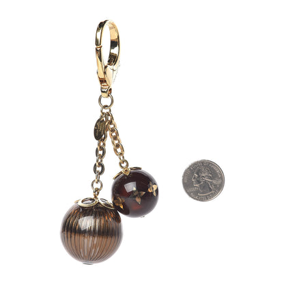 Louis Vuitton Fleur Ball Bag Charm Brown 2 of 3
