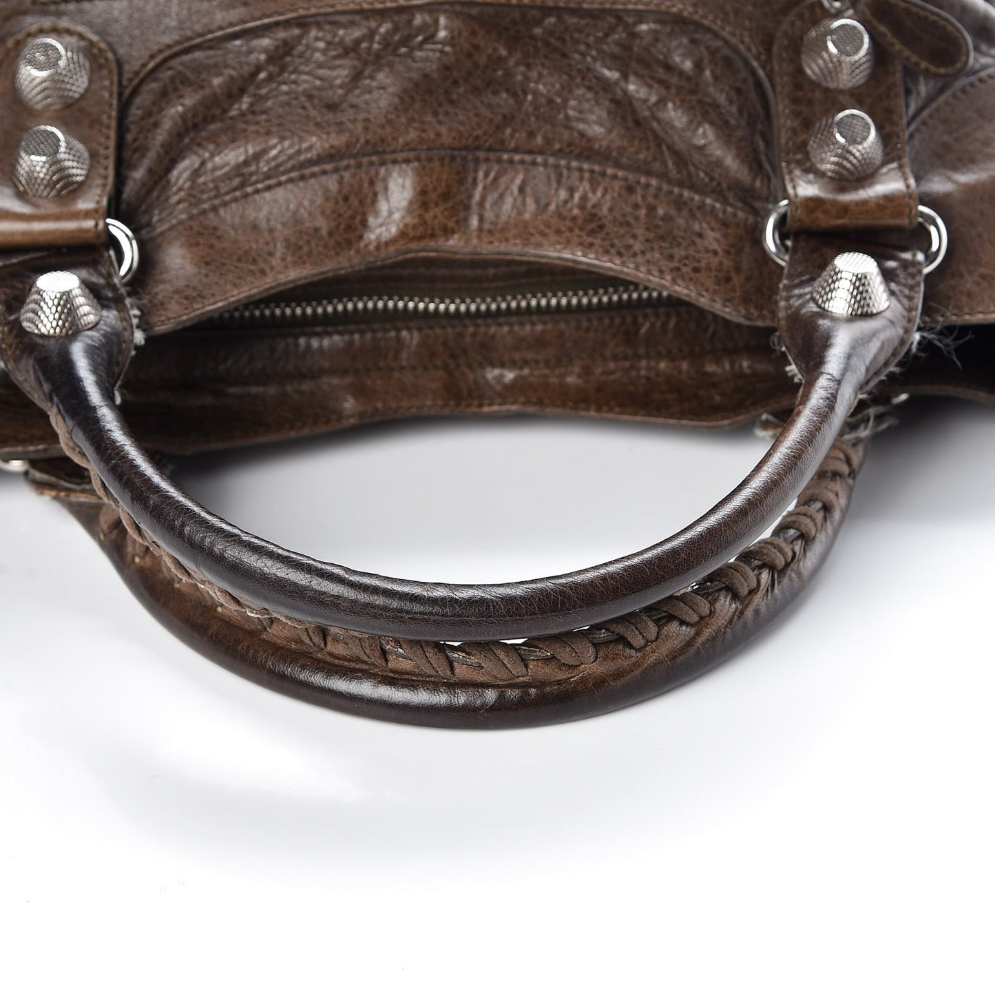 Agneau Giant 21 Silver Hardware City Dark Brown