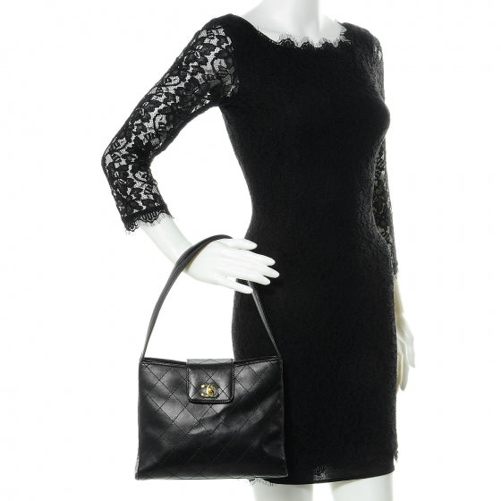 Chanel Lambskin Diamond Stitch Shoulder Bag Black 2 of 11