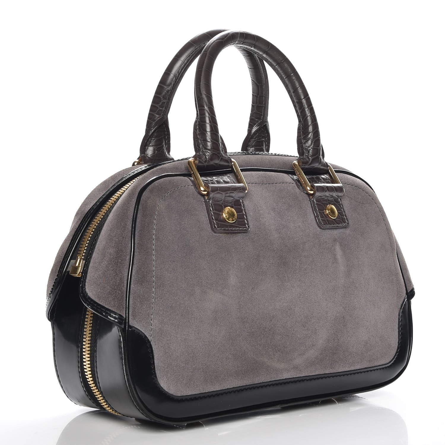 Louis Vuitton Havane Stamped Trunk Bowler PM Gray 3 of 7