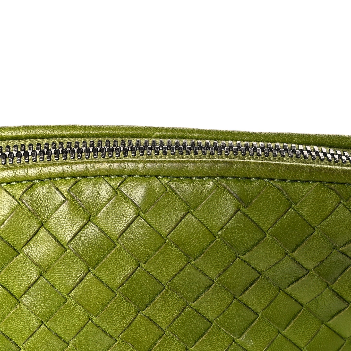 Nappa Intrecciato Nodini Crossbody Messenger Green