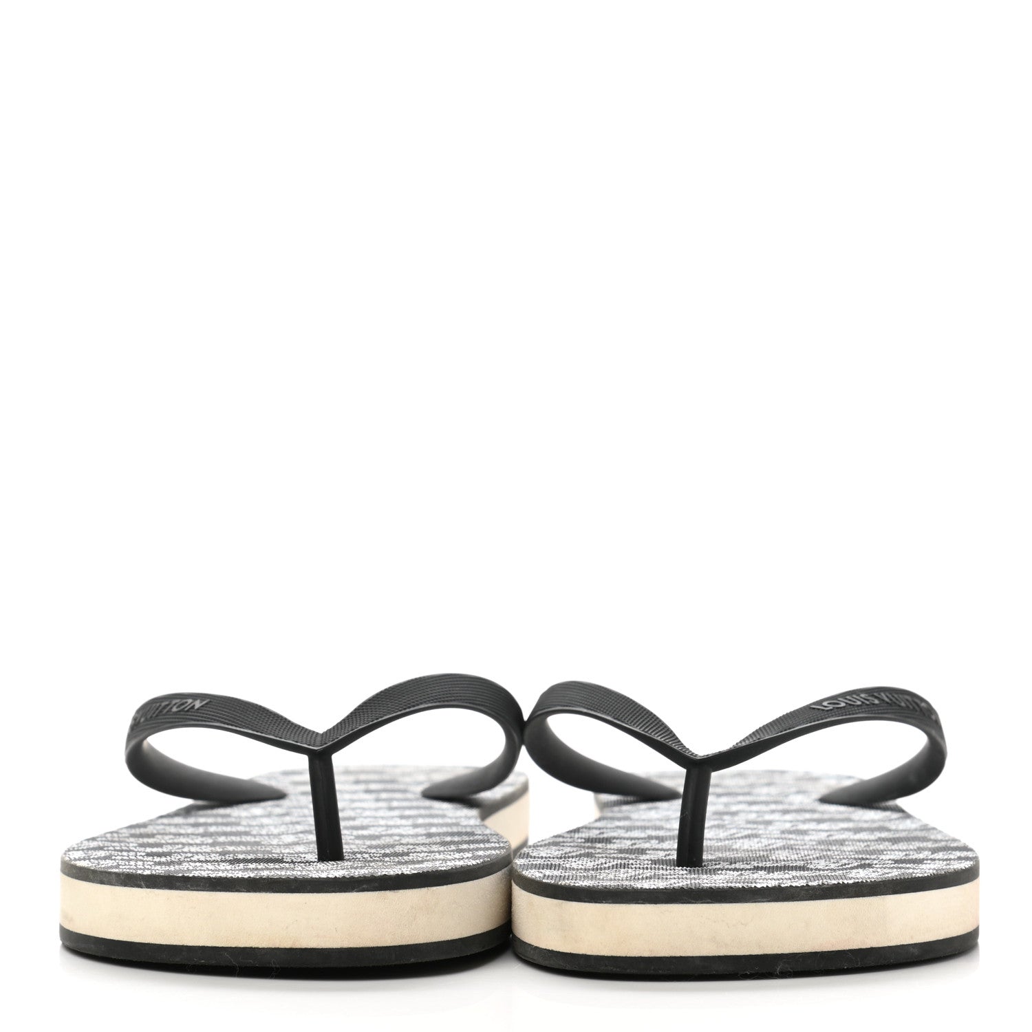 Louis Vuitton Rubber Mens Molitor Thong Sandals 6 Black 2 of 10