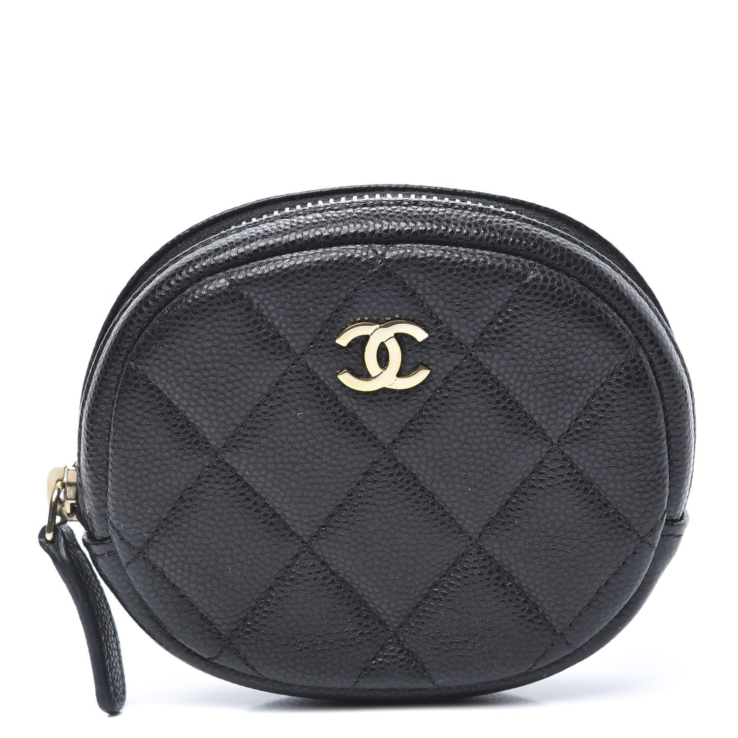 Chanel Caviar Quilted Zip Around Classic Coin Purse Black 1 of 8