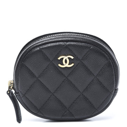 Chanel Caviar Quilted Zip Around Classic Coin Purse Black 1 of 8