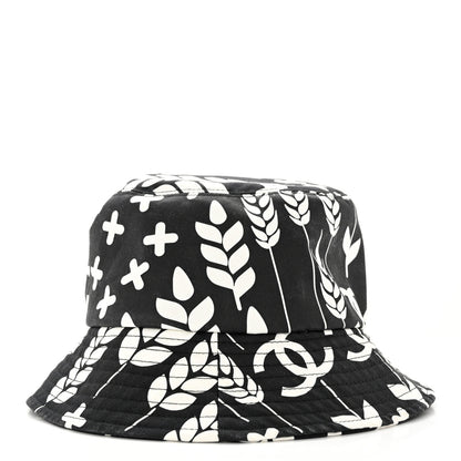Chanel Cotton Bucket Hat M Black White 5 of 8