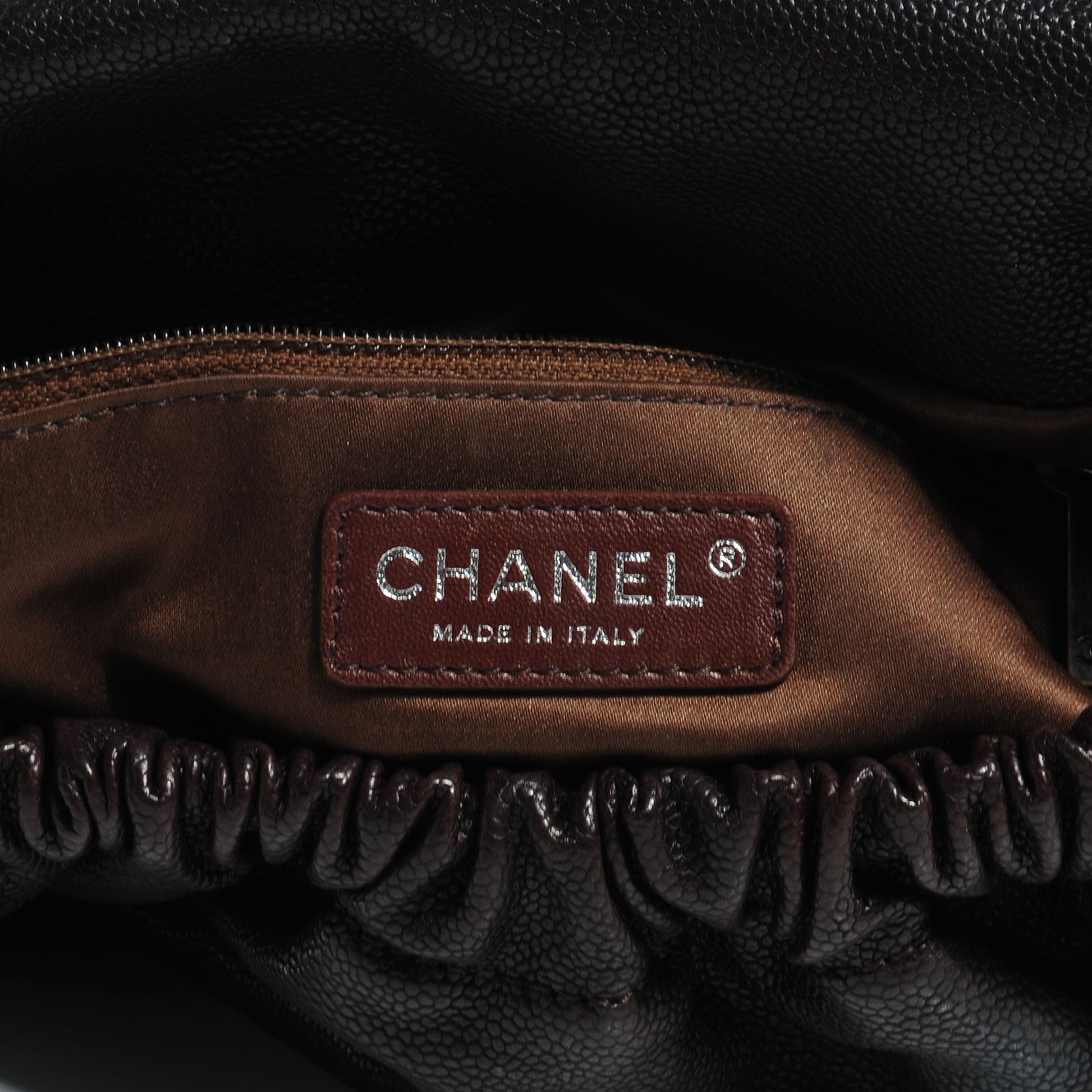 Chanel Caviar Maxi Elastic Flap Brown 6 of 7