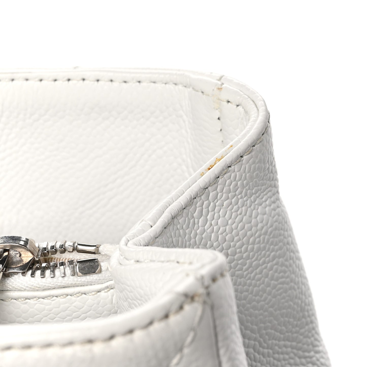Caviar Quilted Grand Shopping Tote GST White
