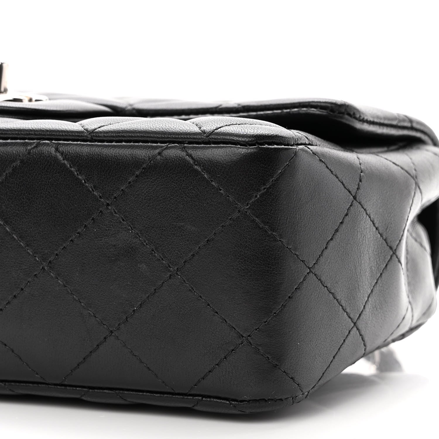 Chanel Lambskin Quilted Mini Rectangular Flap Black 10 of 12
