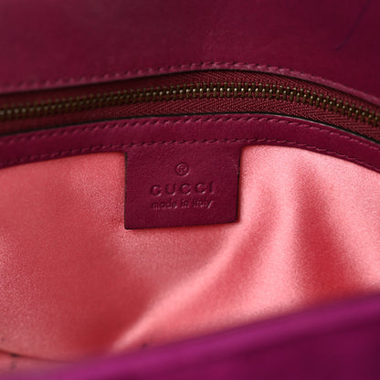 Gucci Velvet Matelasse Small GG Marmont Shoulder Bag Fuchsia Violet Cyclamen 7 of 13