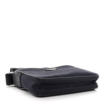 Prada Tessuto Nylon Saffiano Messenger Bag Blue 4 of 9