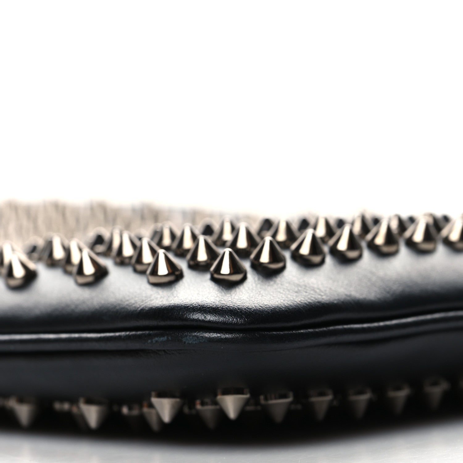 Christian Louboutin Calfskin Studded Loubiposh Clutch Black 9 of 9