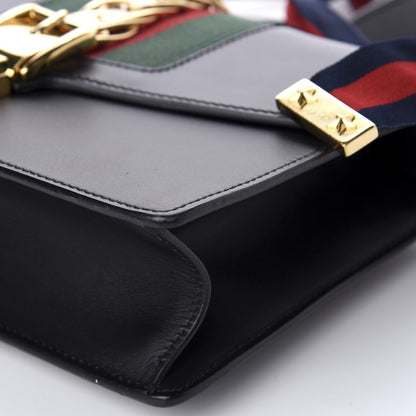 Gucci Calfskin Small Sylvie Shoulder Bag Black 7 of 11