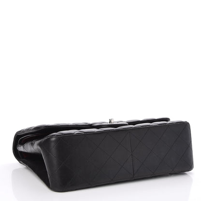 Chanel Lambskin Quilted Jumbo Double Flap Black 5 of 8