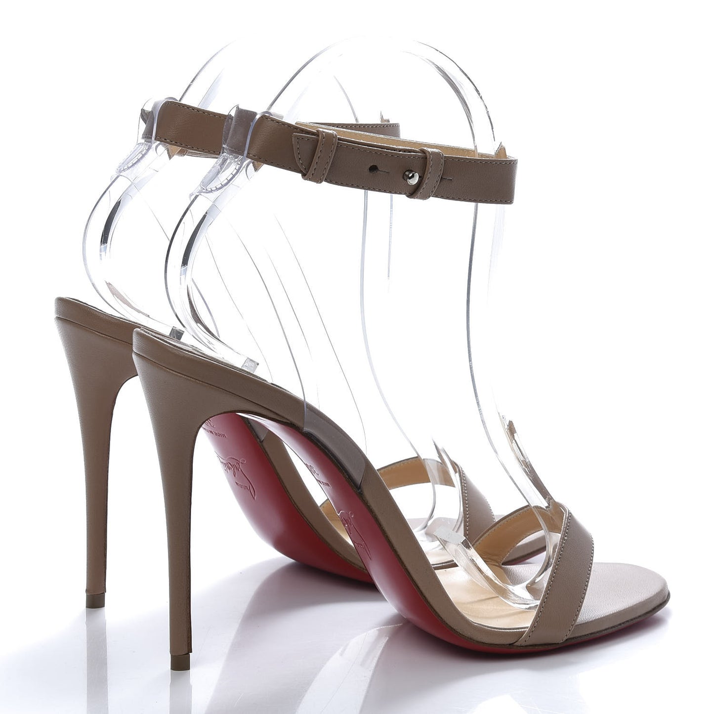 Shiny Nappa PVC Jonatina 100 Sandals 38.5 Nude