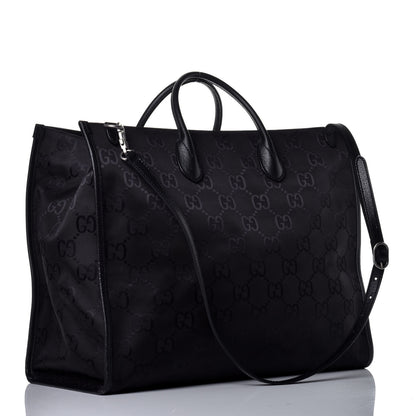 Gucci Econyl Nylon Monogram Large Off The Grid Tote Bag Black 3 of 9