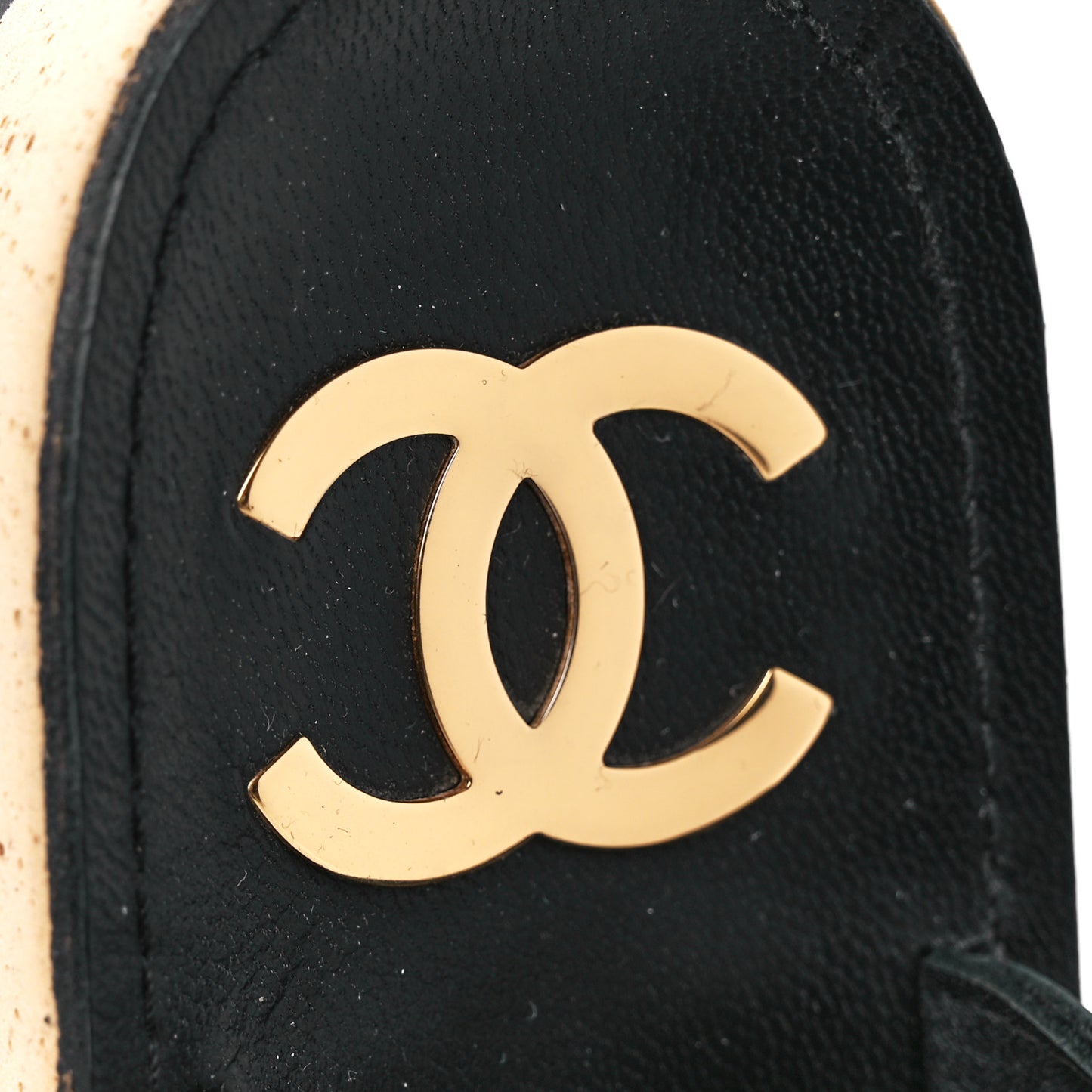 Lambskin Chain Sandals 35 Black
