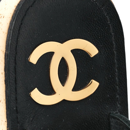 Chanel Lambskin Chain Sandals 35 Black 9 of 10