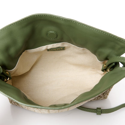 Loewe Jacquard Anagram Calfskin Mini Flamenco Knot Clutch Vintage Khaki 5 of 10