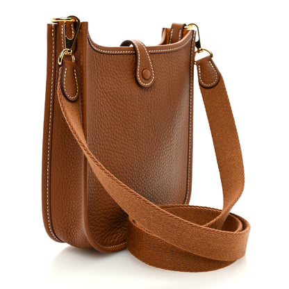 Hermes Taurillon Clemence Amazone Evelyne TPM Gold 2 of 10