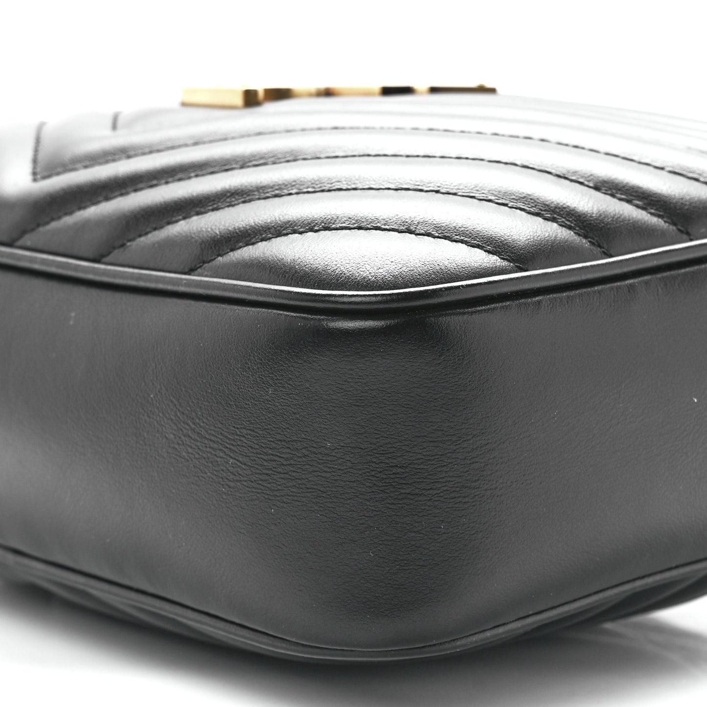 Calfskin Matelasse Monogram Lou Camera Bag Black