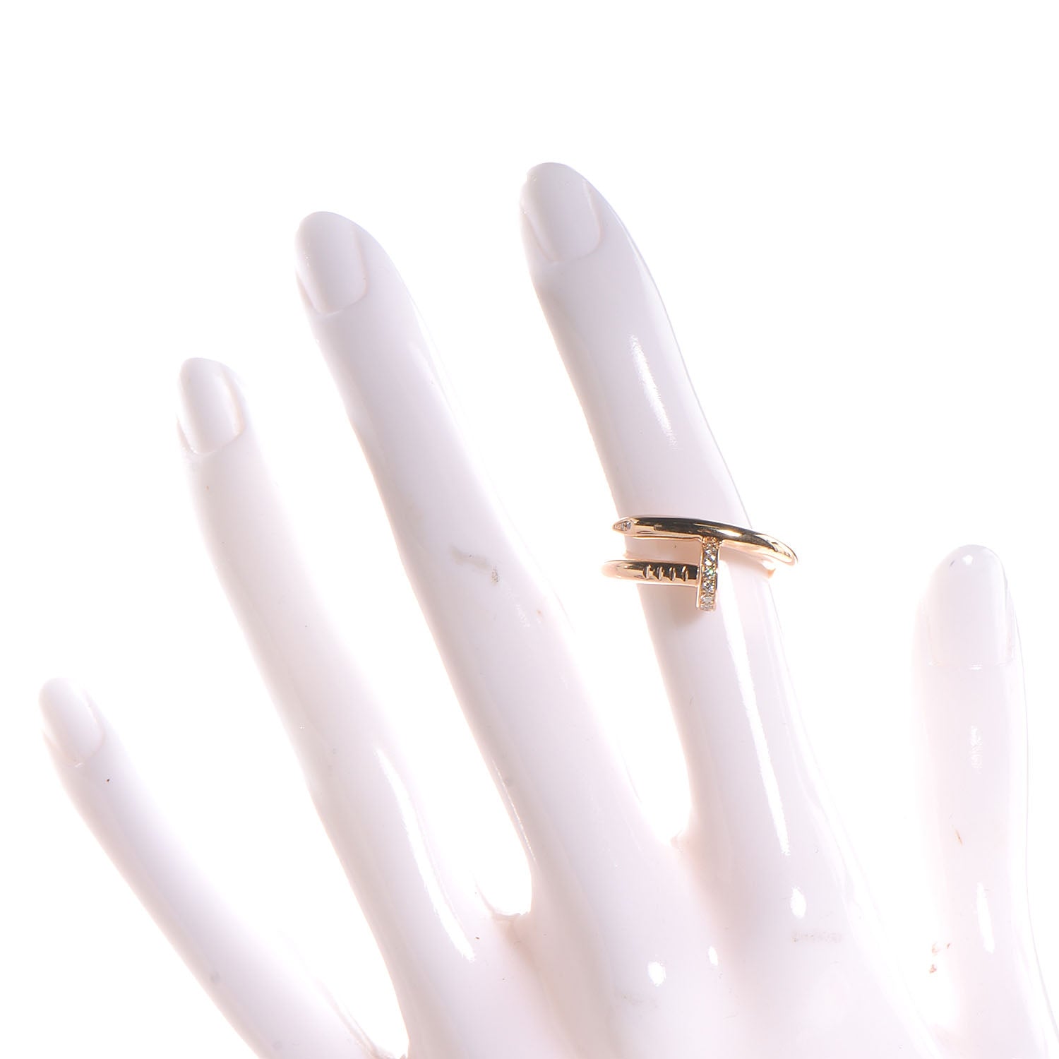 Cartier 18K Pink Gold Diamond Juste Un Clou Ring 53 6.25 2 of 5