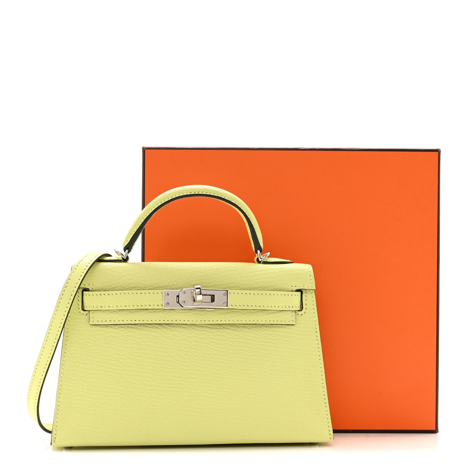Hermes Chevre Mysore Mini Kelly Sellier 20 Jaune Bourgeon 15 of 15