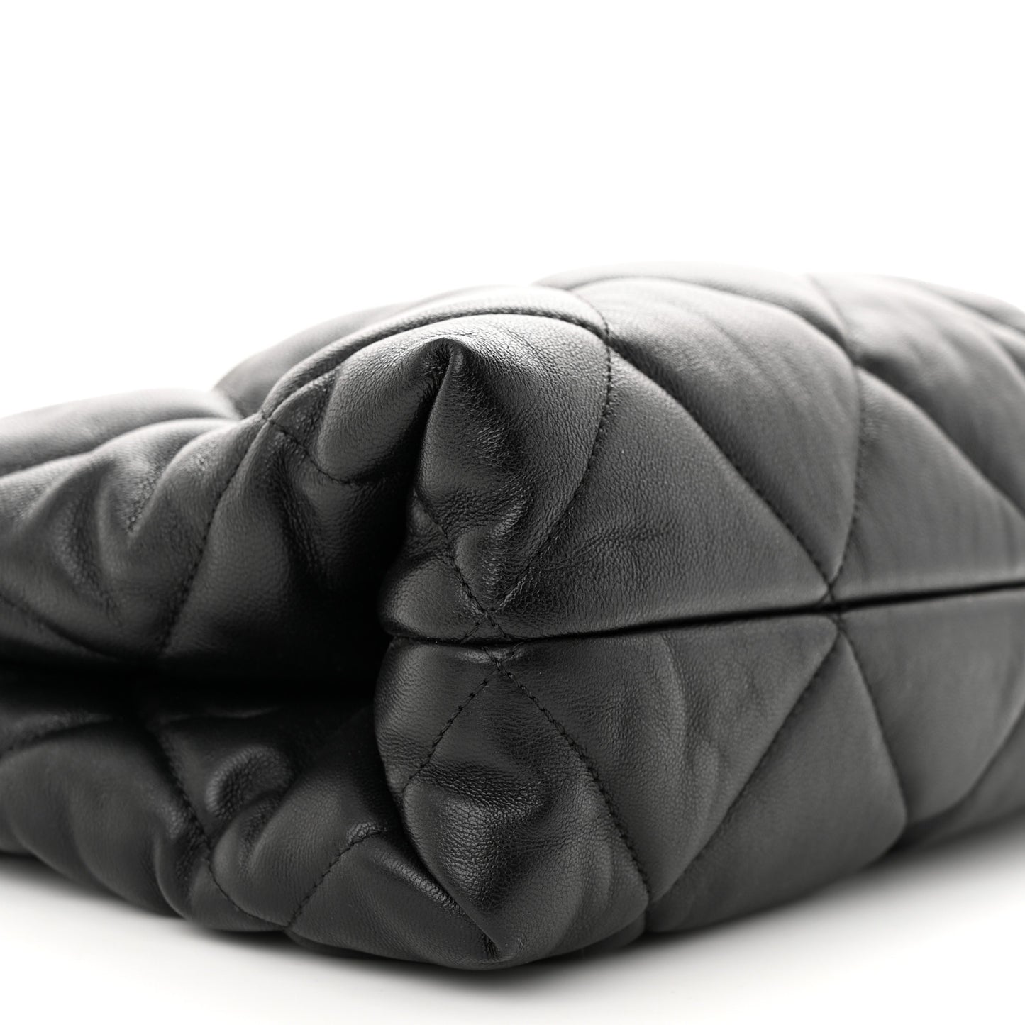 Lambskin Quilted Small Shopping Bag Black