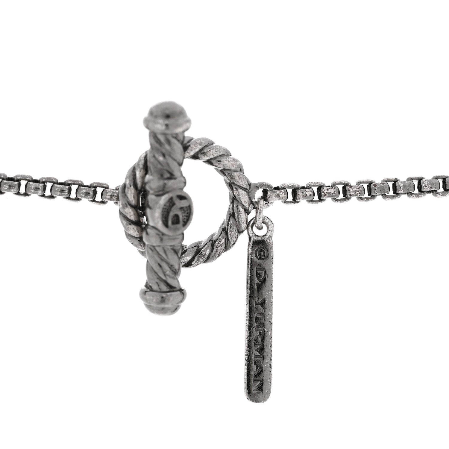 David Yurman Sterling Silver Black Onyx Hematine Elements Chain Necklace 4 of 4