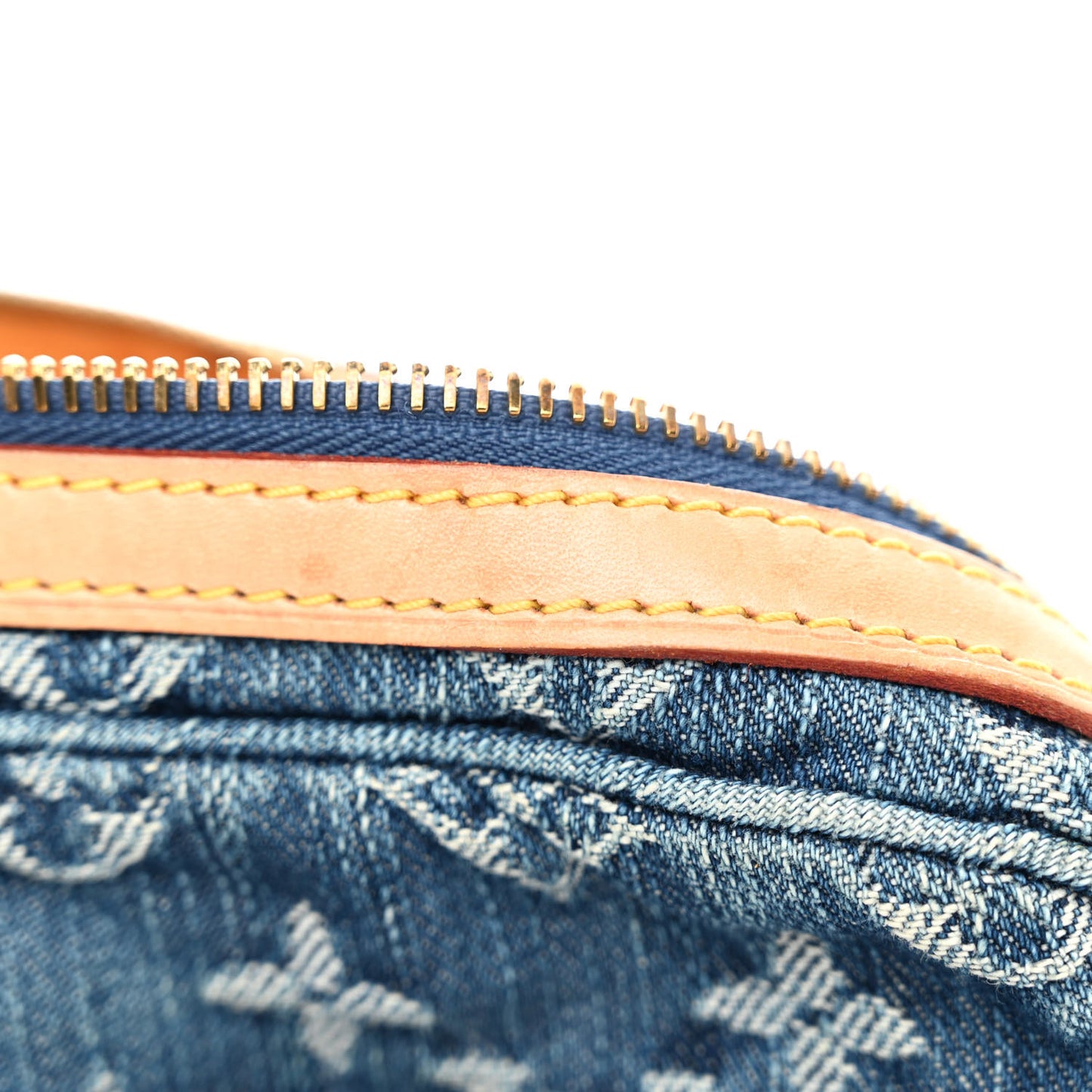 Monogram Denim Bum Bag Blue