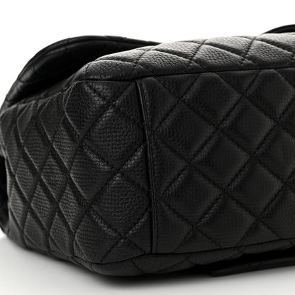 Chanel Grained Calfskin Quilted Small XXL Travel Flap Bag Black 9 of 11