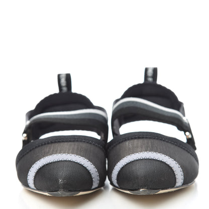 Fendi Technical Mesh Colibri Slingback Ballerina Flats 37.5 Black Asfalto 2 of 15