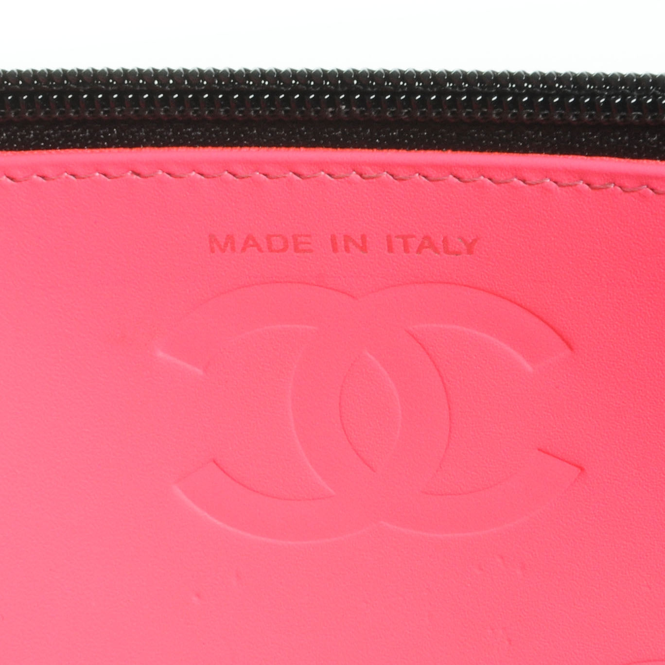 Calfskin Quilted Cambon Wallet On Chain WOC Black
