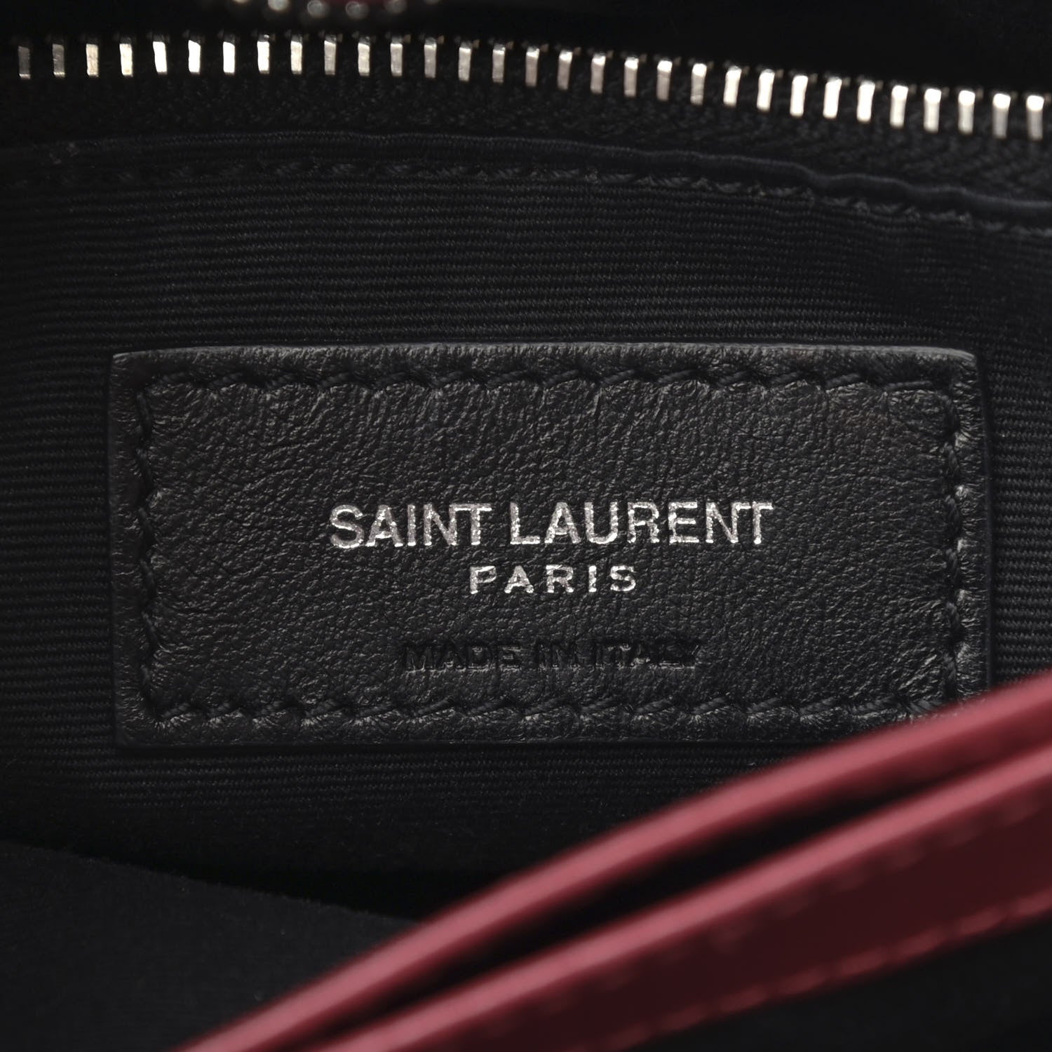 Saint Laurent Calfskin Y Quilted Monogram Toy Loulou Crossbody Bag Rouge 5 of 12