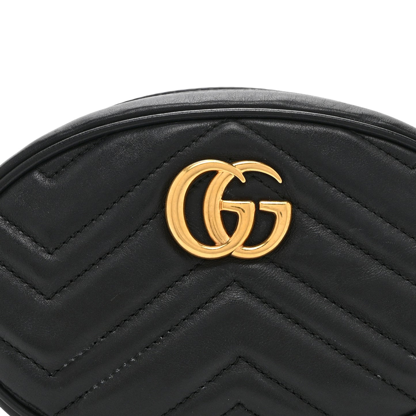 Calfskin Matelasse GG Marmont Belt Bag 85 34 Black