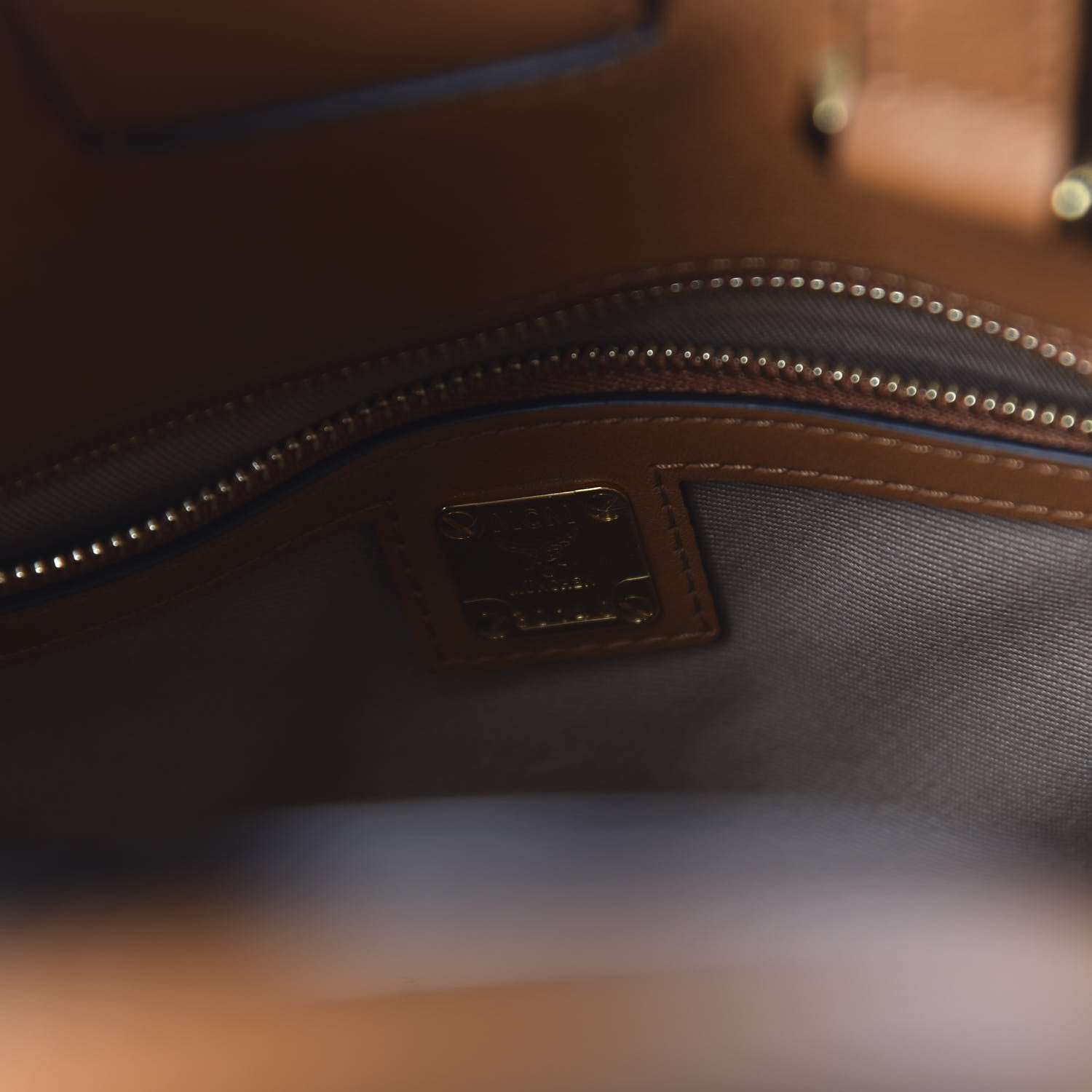 MCM Visetos Small Essential Tote Cognac 8 of 9
