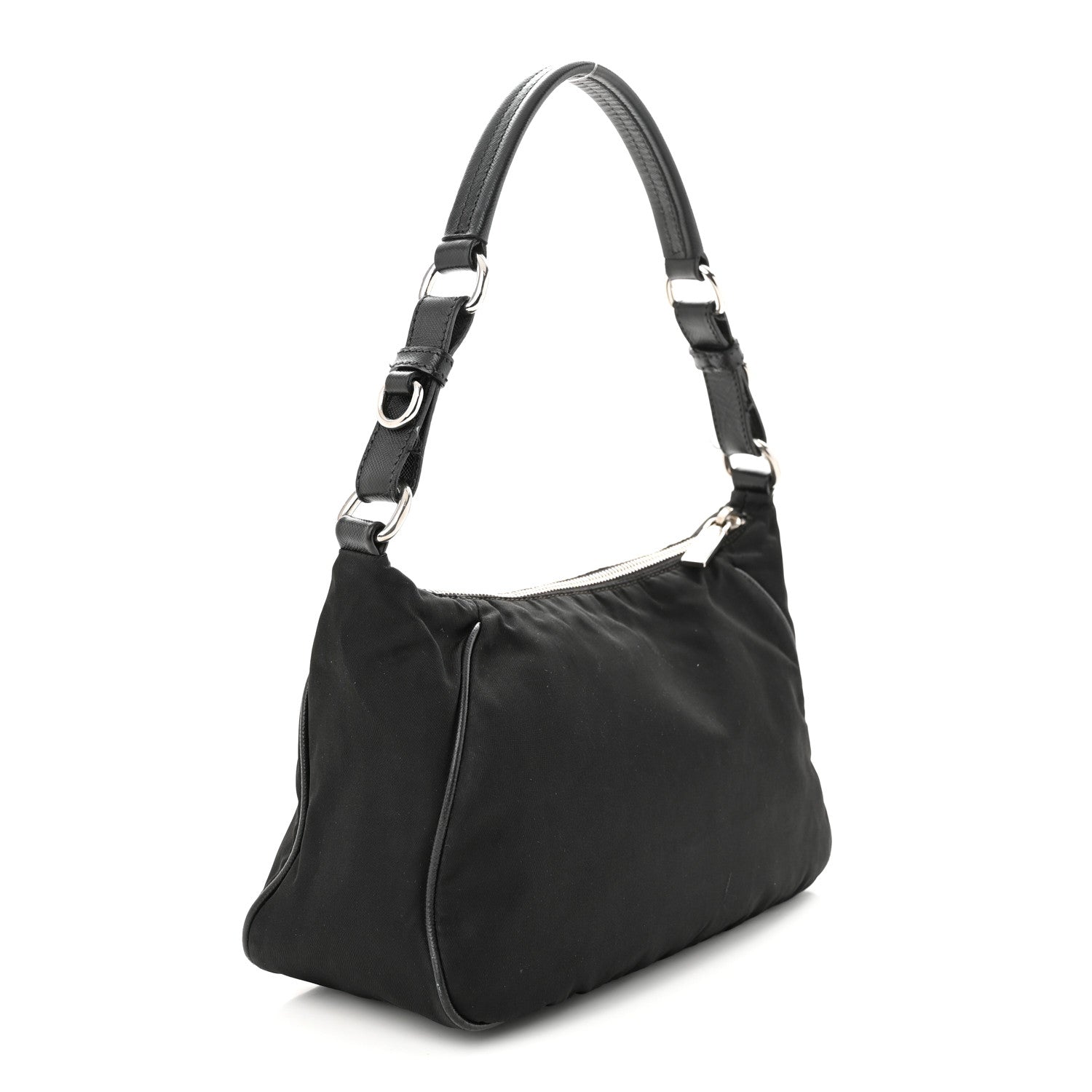 Prada Tessuto Nylon Shoulder Bag Black 3 of 12