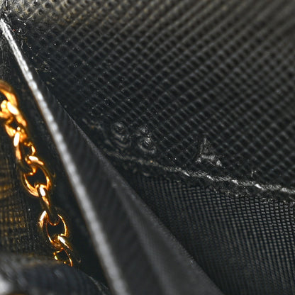 Prada Saffiano Metal Envelope Wallet Black 9 of 10