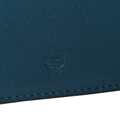 MCM Calfskin Ottomar Wallet On Chain Teal 5 of 7